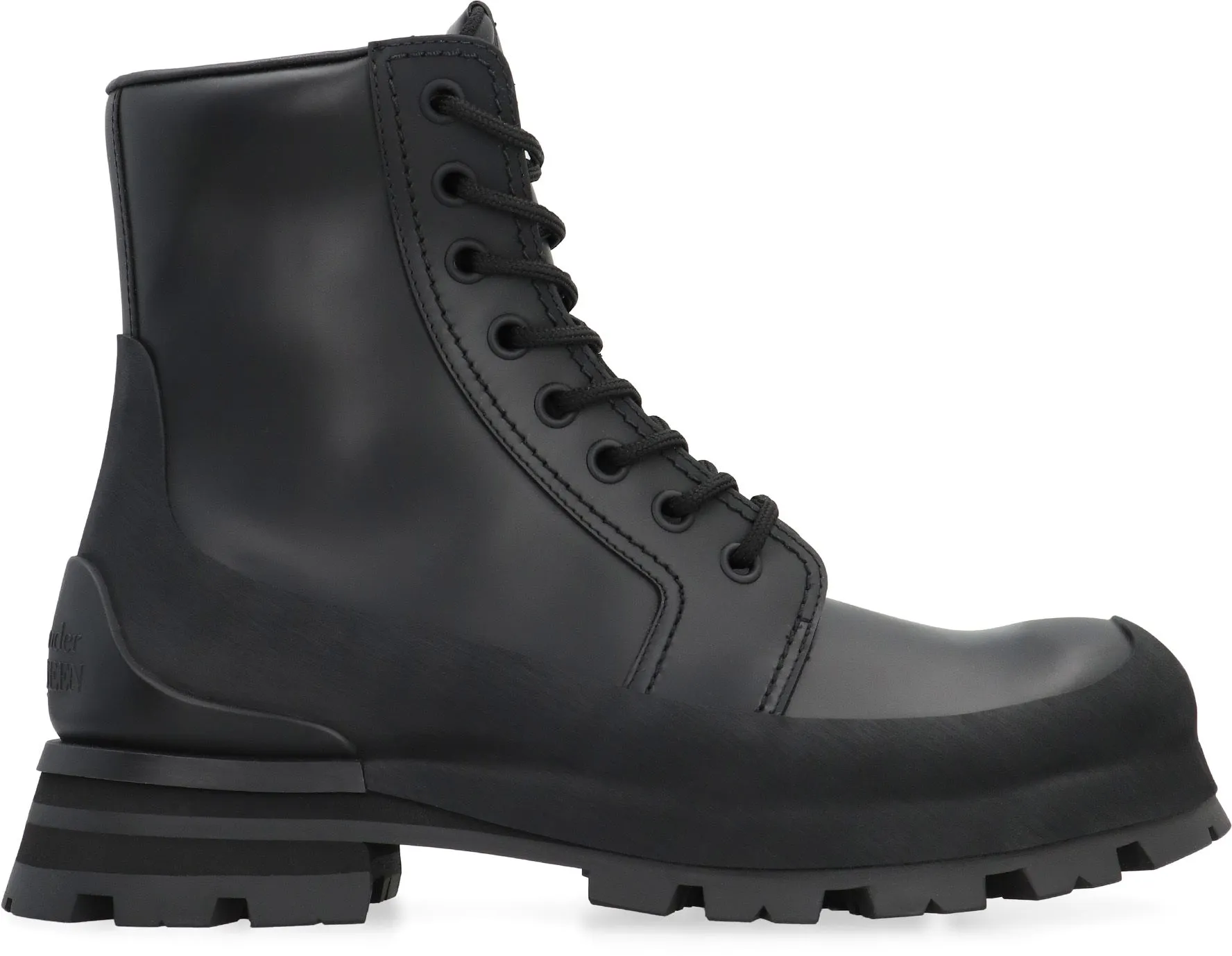 Alexander McQueen Stivali stringati Wander in pelle