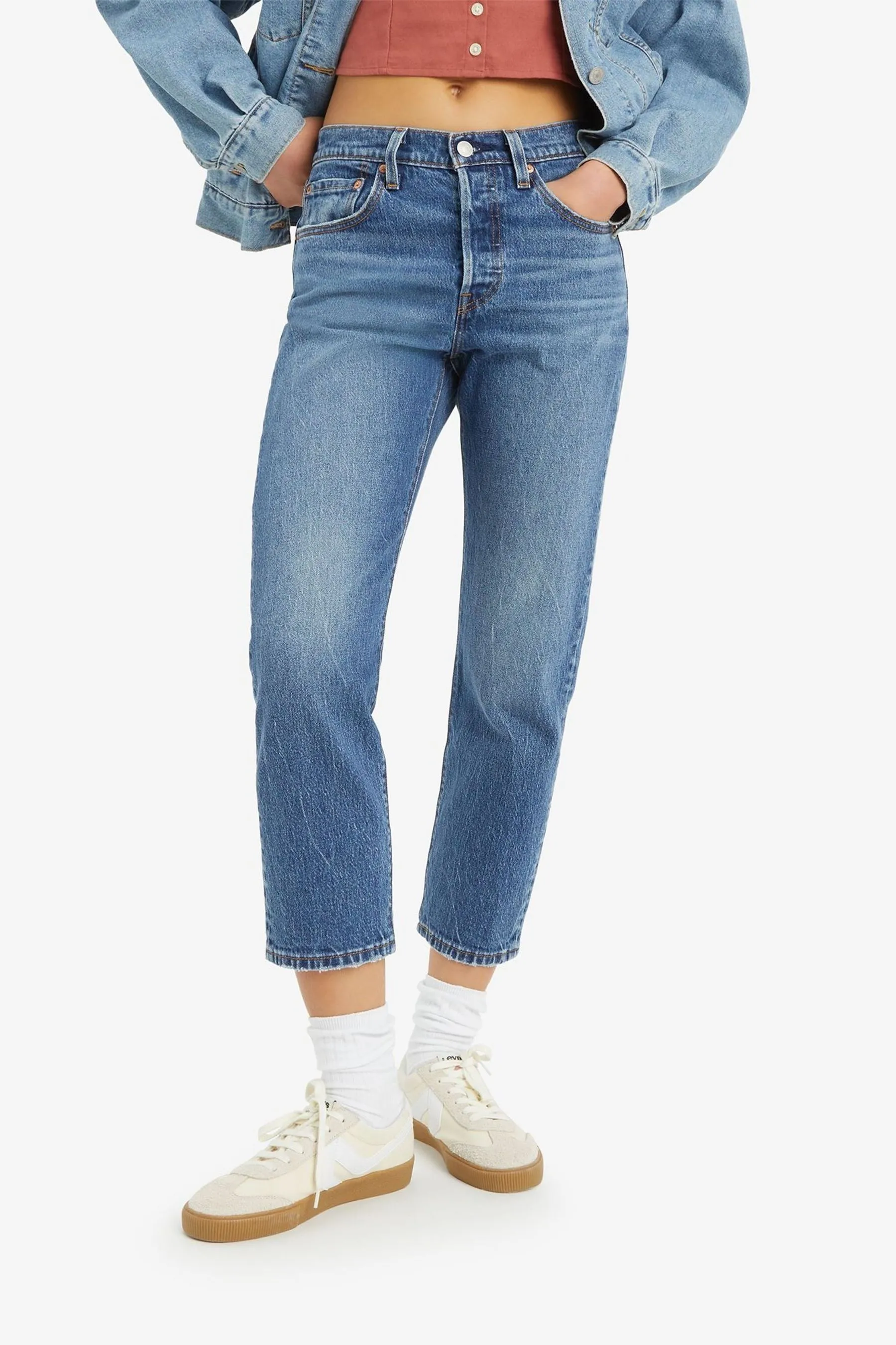 Levi's® 501® Crop 100% Cotone Jeans    