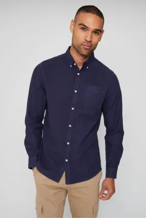 Threadbare Manica lunga - Camicia morbida in Blend cotone    