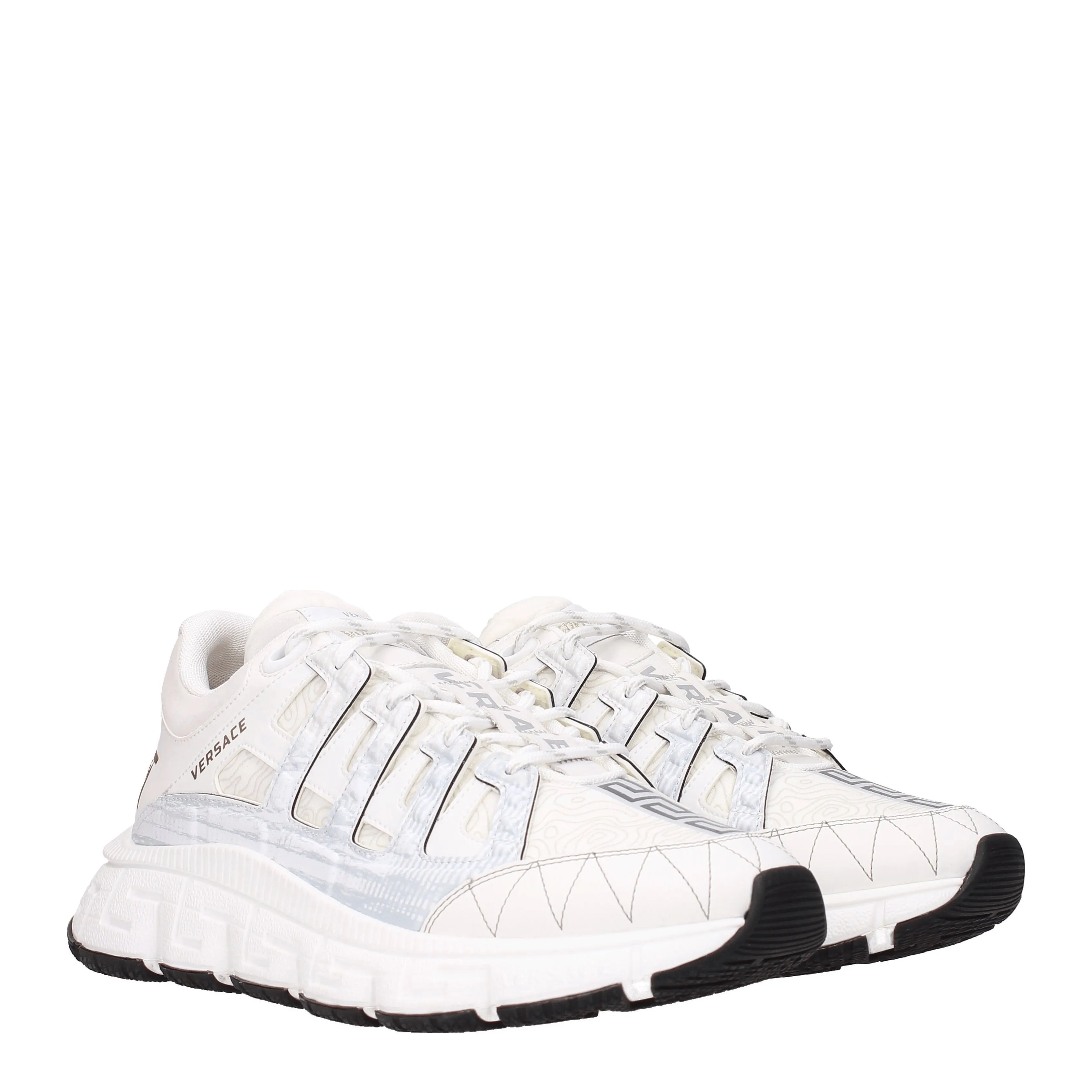 Versace Sneakers Trigreca Uomo Pelle Bianco/Bianco Sporco